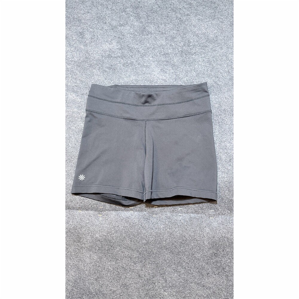 Athleta Shorts Womens Size M Black High Rise Compression Back Zip Pocket